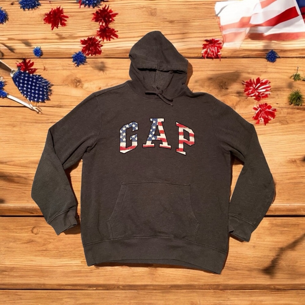 GAP Men's Dark Gray Hoodie Sweater